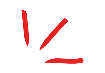 Líneas rojas esquemáticas para llamar la atención