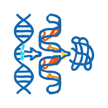 biosynthesis biochemistry icon doodle illustration