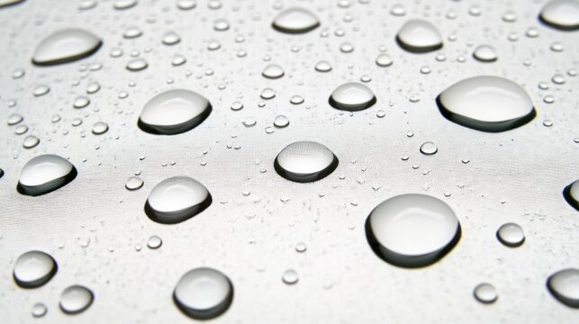 Water droplets on a smooth surface
