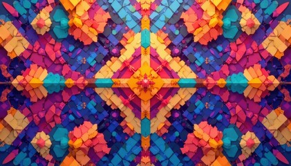 Abstract geometric shapes, vibrant colors forming a seamless repeat , abstract, illustration
