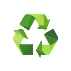 My Simple flat 2D illustration of recycle arrow isolated on a transparent background, EPS Format, vector, flat design, animation design, simple flat 2D