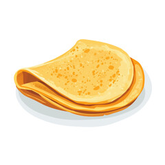 My Simple flat 2D illustration of a crepe isolated on a transparent background, EPS Format, vector, flat design, animation design, simple flat 2D