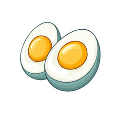  A Simple flat 2D icon deviled eggs collection isolated on a transparent background, vector, flat design, animation design, simple flat 2D icon, minimalist design, clipart, illustration