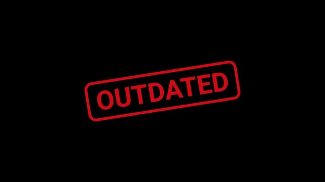 Outdated Text Stamp Animation