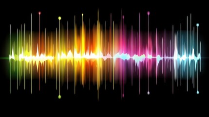 Colorful audio waveform