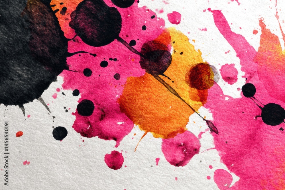 Fototapete creative abstract ink blots perfect for sketching backgrounds and artistic inspiration in vibrant co