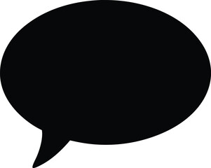 speech bubble chat black silhouette