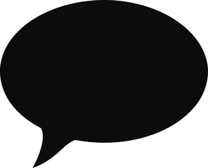 speech bubble chat black silhouette