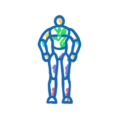 action figure toy child game play icon doodle illustration