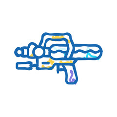 Obraz premium water toy child game play icon doodle illustration