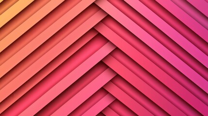 Obraz premium Geometric Pink and Orange Diagonal Stripes Background Design