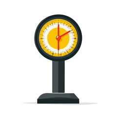 My Simple flat 2D illustration measuring wheel isolated on a transparent background, vector, flat design, animation design, simple flat 2D icon, clipart