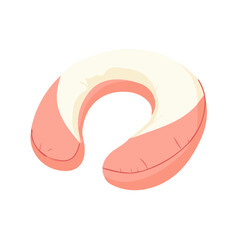 My Simple flat 2D illustration of a nursing pillow isolated on a transparent background, vector, flat design, animation design, simple flat 2D icon, clipart