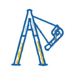 generation swing park kid play icon doodle illustration