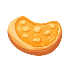 My Simple flat 2D illustration of a peanut brittle candy isolated on a transparent background, vector, flat design, animation design, simple flat 2D icon, clipart