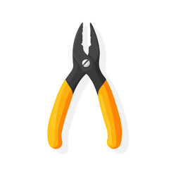 My Simple flat 2D illustration of a icon pliers isolated on a transparent background, vector, flat design, animation design, simple flat 2D icon, clipart