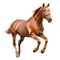 Obraz premium Chestnut Horse in Full Gallop