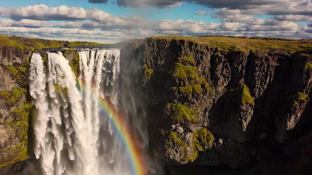 Waterfall in Iceland kind of nature