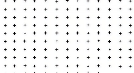 Abstract Black and White Plus Sign Pattern