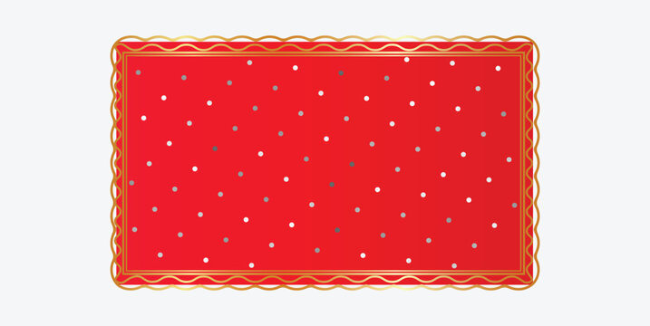 Red Mata Ki Chunari Indian Hindu religious cloth vector on white isolated