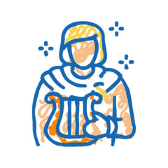 apollo greek god ancient icon doodle illustration
