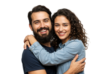 Happy Couple Portrait Embracing Love and togetherness