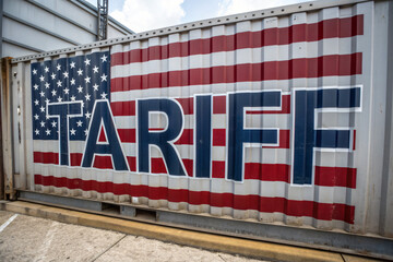 USA tariff, shipping container, international commerce politics