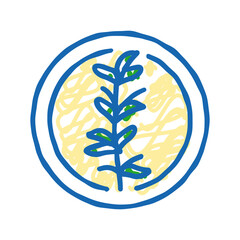 thyme cosmetic plant icon doodle illustration