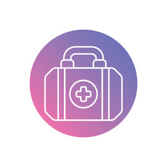 First Aid Kit vector icons stock illustration