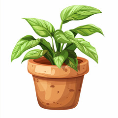 Obraz premium Illustration of a flower pot 