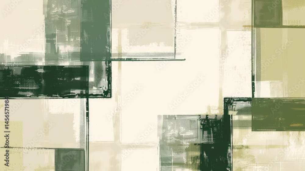 Poster the abstract picture of the green square repetitive pattern polygon geometry in the background, geom