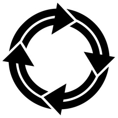 refresh reload rotation vector icon symbol on white background