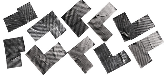 Colorful Duct Tape Strips and Foil Set Illustration for Collage and Decorative Design