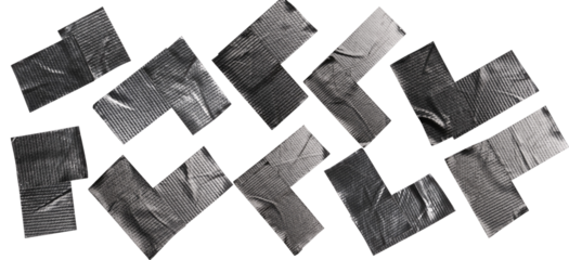 Colorful Duct Tape Strips and Foil Set Illustration for Collage and Decorative Design