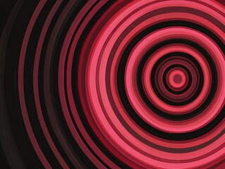 Obraz premium Abstract Circular Pattern in Shades of Red and Black Background Art