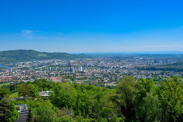 Obraz premium AUT, Linz, Uebersicht, Stadt, Zentrum