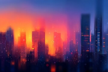 Glowing lines on an abstract technology background generate a futuristic perspective