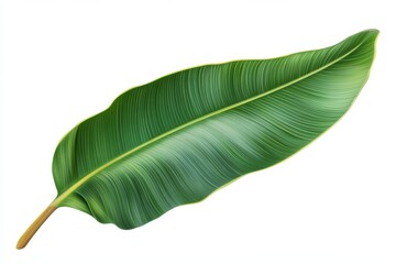 Fototapeta premium Detailed illustration of a vibrant tropical leaf.