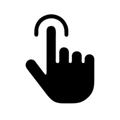 Hand cursor click icon isolated on transparent background 