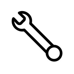 Spanner icon isolated on transparent background