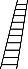 decorative ladder icon line art vector illustration