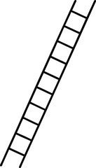 decorative ladder icon line art vector illustration