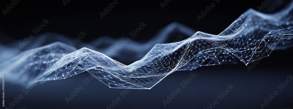 Poster a futuristic background with blue technology theme and available copy space, representing an abstrac
