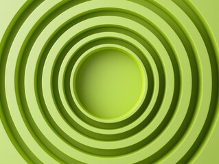 Abstract Green Circular Pattern with Layered Design Elements
