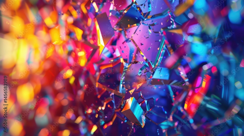 Aufkleber abstract explosion with bright particles and dynamic motion, creating a visually captivating composi