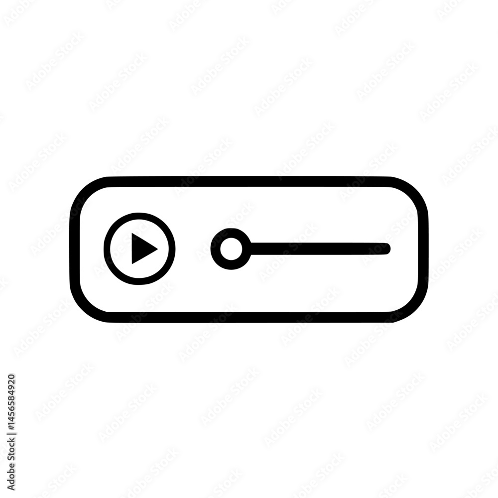 Poster vector illustration of a media player control icon designed for easy access and navigation during pl