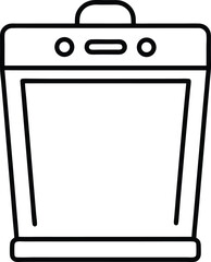 dishwasher icon line art vector illustration
