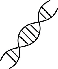 dna strand icon line art vector illustration