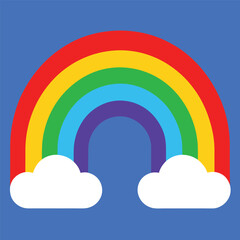 rainbow and clouds