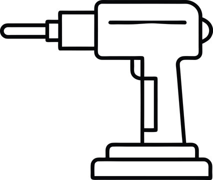 recommend clip art: drill press icon line art vector illustration